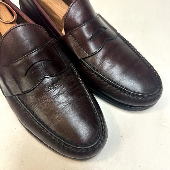 NEW HEELS Rancourt x Allen Edmonds Paxton Penny Loafer Burgundy Made in USA 10 C main image 5